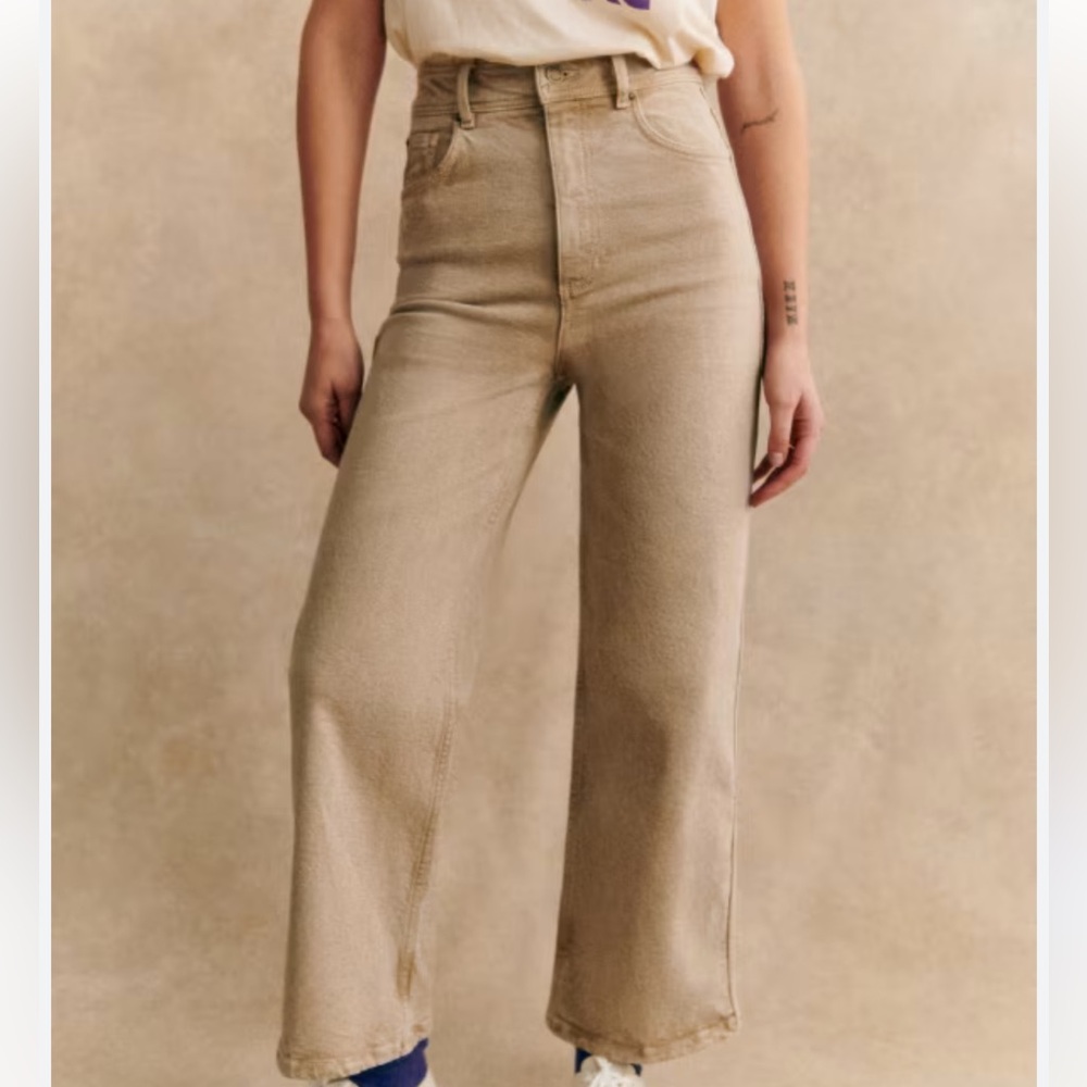 Sezane Le Crop Light Beige